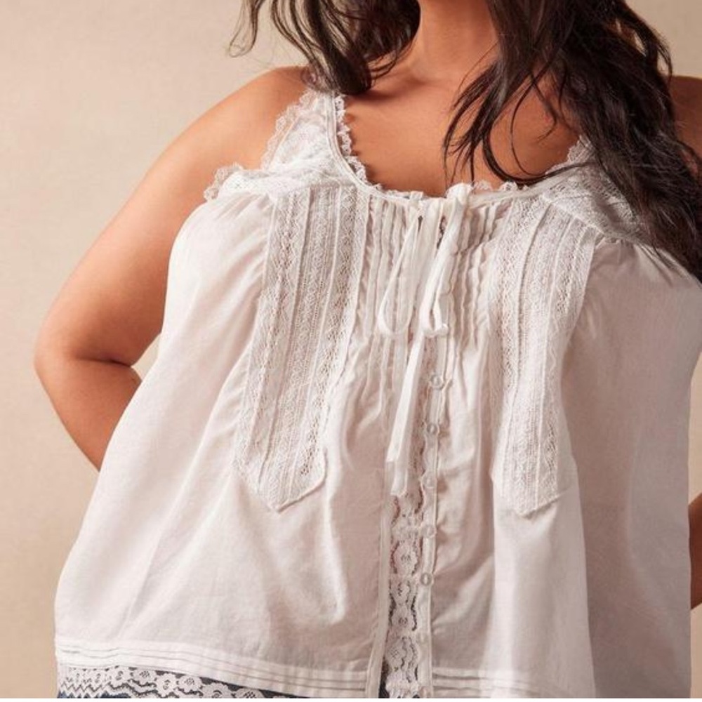 Torrid Festi Lace Tie Front Tanks - Picture 7 of 10